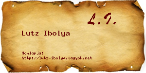 Lutz Ibolya névjegykártya